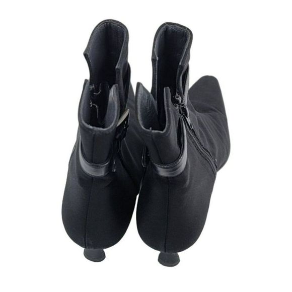 Stuart Weitzman Sync Gore-Tex Ankle Booties Leather Trim Heels Womens Size 7 1/2 - Picture 5 of 7